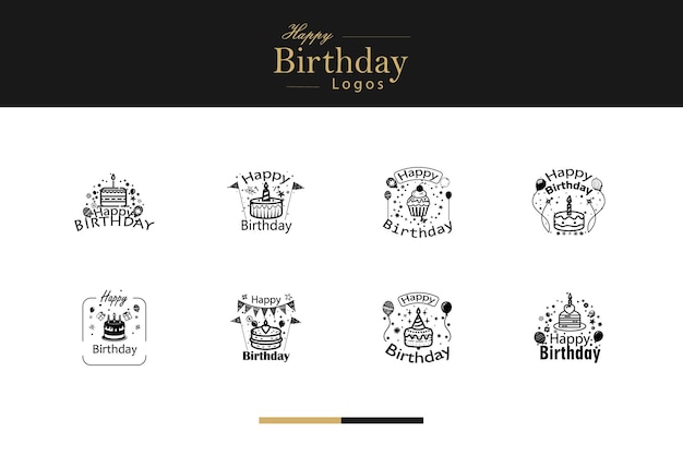 Kreatywne logo z okazji urodzin Bundle Identity w klasycznym stylu