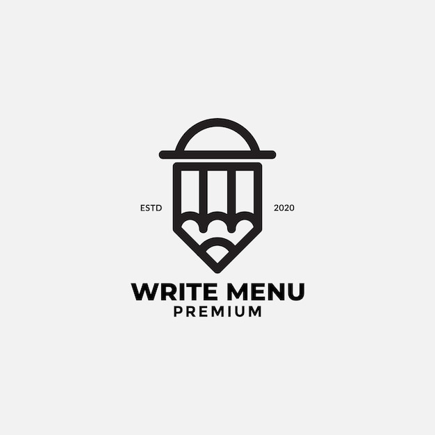 Kreatywne Ołówek Rezerwacja Menu Restauracja Projektowanie Logo