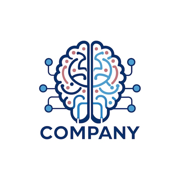 Kreatywne projektowanie logo dla firmy technologicznej ilustracja wektorowa