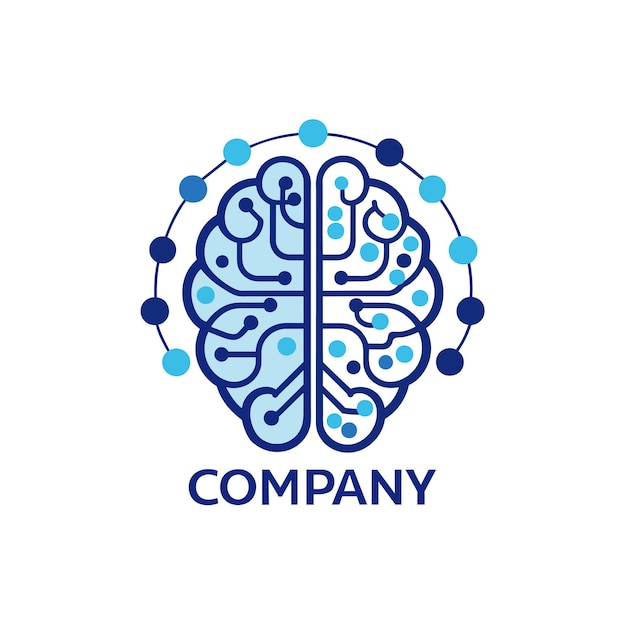 Kreatywne projektowanie logo dla firmy technologicznej ilustracja wektorowa