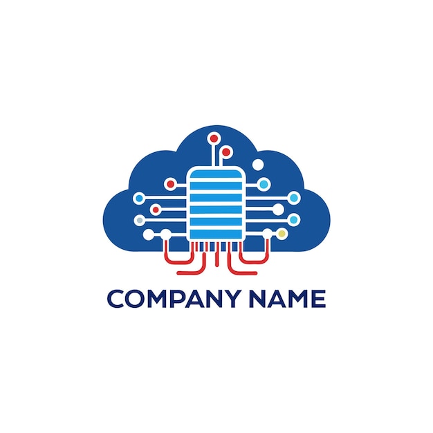 Kreatywne projektowanie logo dla firmy technologicznej ilustracja wektorowa