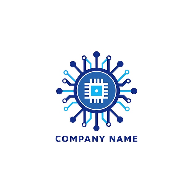 Kreatywne projektowanie logo dla firmy technologicznej ilustracja wektorowa
