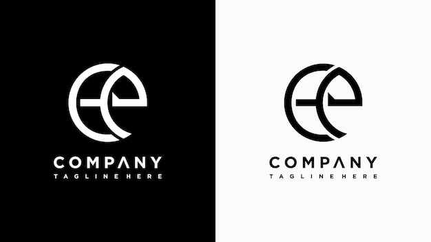 Kreatywne Projektowanie Logo Litery Monogram ee Premium Wektor