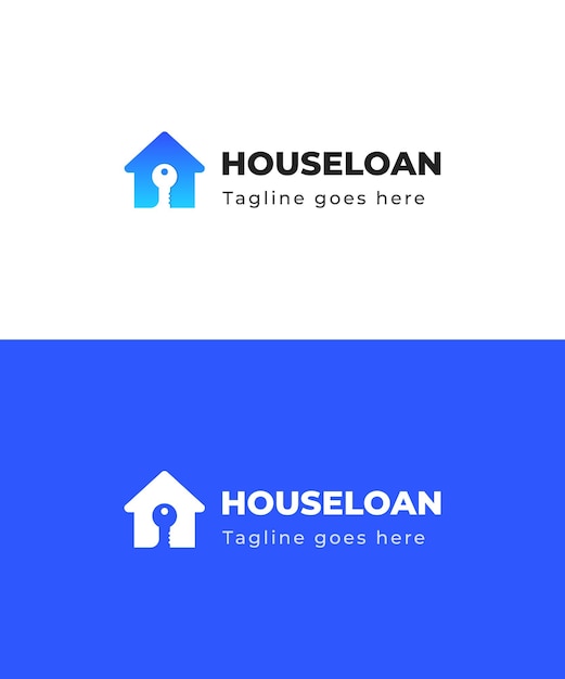 Plik wektorowy kreatywne projektowanie logo pożyczki na dom