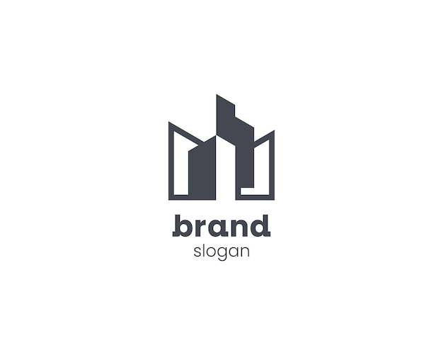 Kreatywne, proste, nowoczesne logo budynku miejskiego
