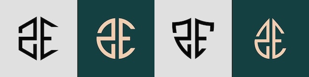 Kreatywne Proste Początkowe Litery Ze Logo Designs Bundle