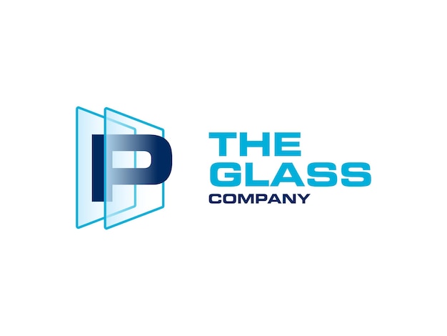 Plik wektorowy kreatywne szkło z literą p dla logo firmy pismo przez krystaliczny symbol szklanych fabryk