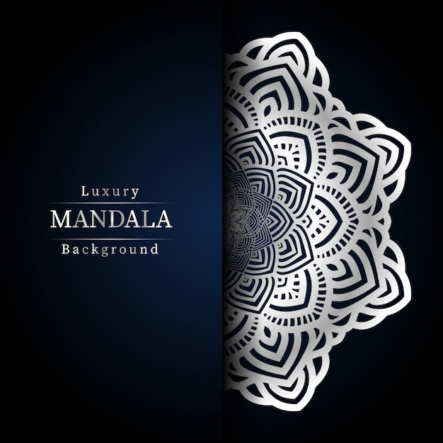 Kreatywnie Luksusowy Mandala Tło Z Złotą Arabeską