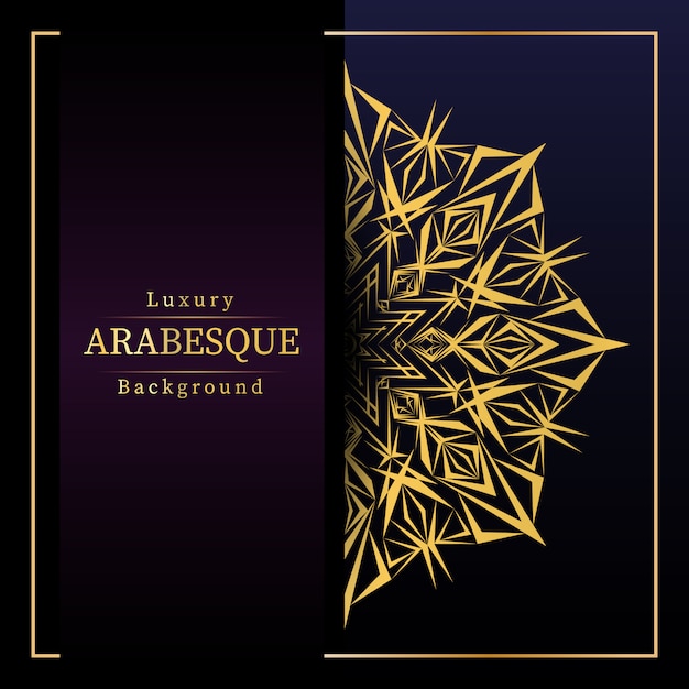 Kreatywnie Luksusowy Mandala Tło Z Złotą Arabeskową Dekoracją
