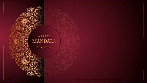 Kreatywnie Luksusowy Mandala Tło Z Złotym