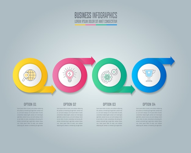 Kreatywnie Pojęcie Dla Infographic Z 4 Opcjami.