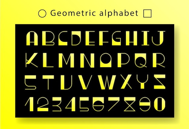 Plik wektorowy kreatywny angielski alfabet geometryczny