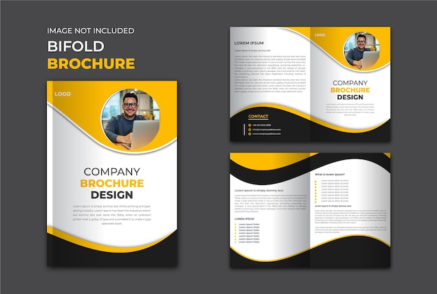 Kreatywny biznesowy projekt szablonu broszury Bifold