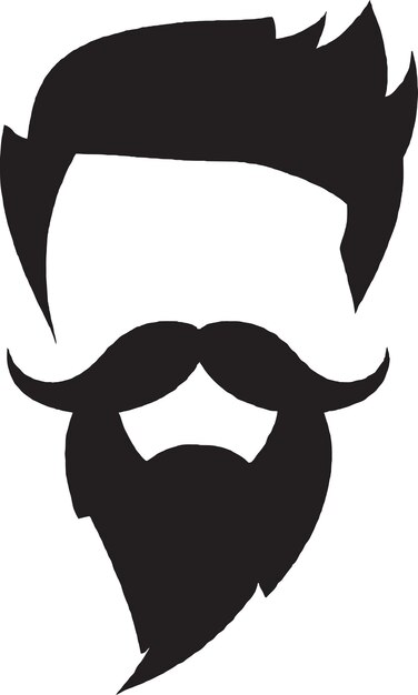 Plik wektorowy kreatywny brodaty mężczyzna twarz ikona designu