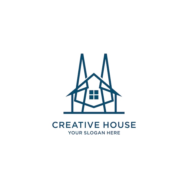 Kreatywny Dom Logo Ikona Grafika Wektorowa