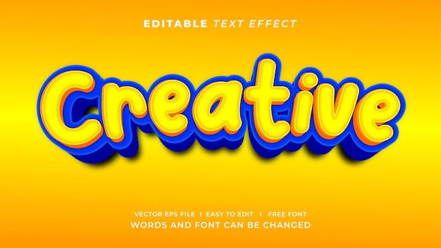 Kreatywny efekt tekstowy, edytowalny styl tekstu 3D