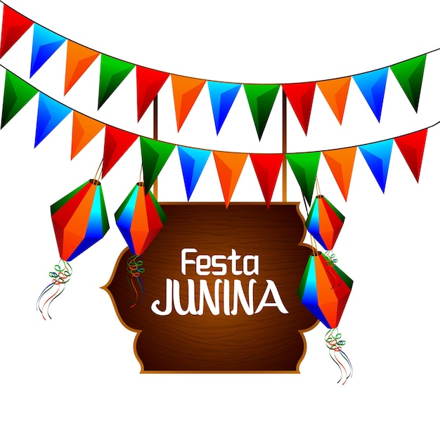 Kreatywny Festiwal Brazylijski Szczęśliwy Tło Festa Junina