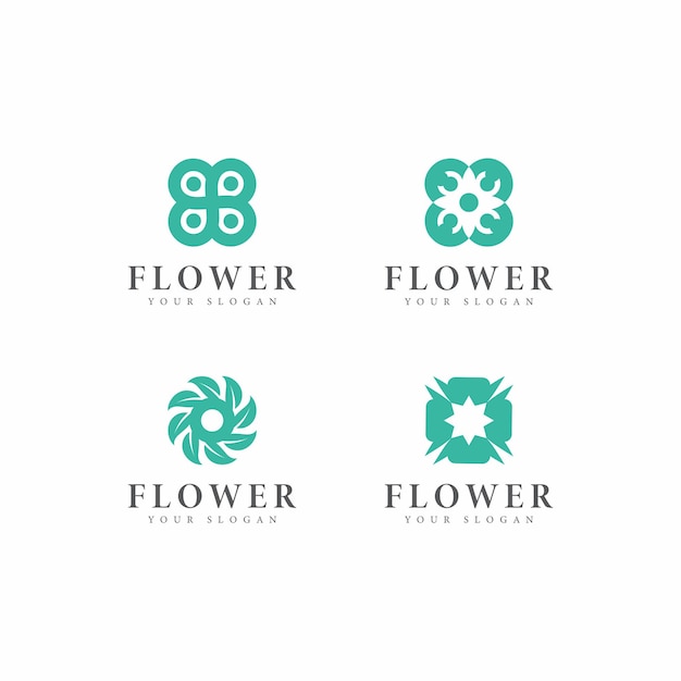 Kreatywny Kwiat Logo Szablon Wektor Ikona Projektu