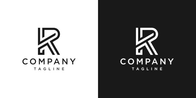 Kreatywny list RK Monogram Logo Design Icon szablon białe i czarne tło