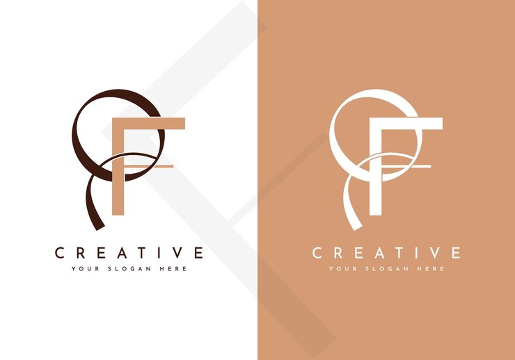 Wektor kreatywny, modny projekt logo qf fq