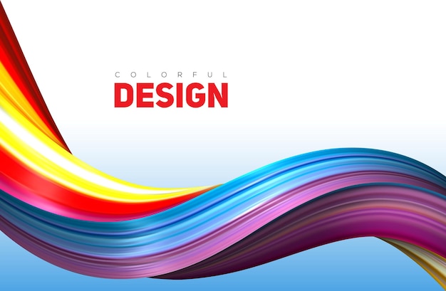 Kreatywny nowoczesny kolorowy przepływ Płynny skręcony kształt 3d dla Twojej koncepcji projektowej