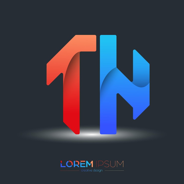 Wektor kreatywny projekt liter t i n szablon dla logo marki korporacyjnej i wizytówki rozpoznawalny element nazwy marki idea kreatywności tematycznej