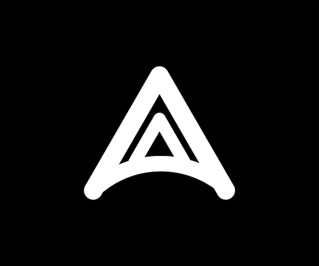 Kreatywny Projekt Logo Litery A Biały. Projekt Logo Alfabetu. Początkowy Projekt Logo Alfabetu Ab