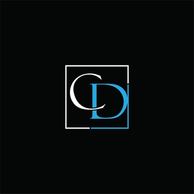 Kreatywny Projekt Logo Litery Cd Z Grafiką Wektorową Proste I Nowoczesne Logo Cd