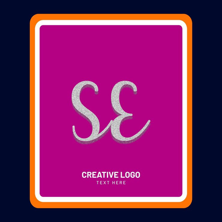 Wektor kreatywny projekt logo litery se w stylu 3d