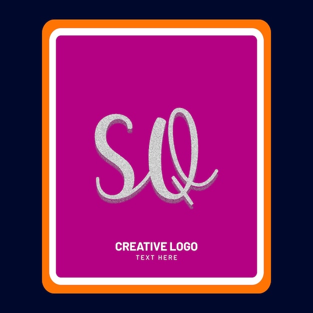 Kreatywny Projekt Logo Litery Sq W Stylu 3d