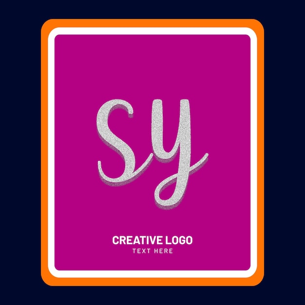 Kreatywny Projekt Logo Litery Sy W Stylu 3d