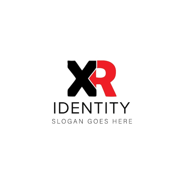 Kreatywny projekt logo litery XR z grafiką wektorową XR proste i nowoczesne logo