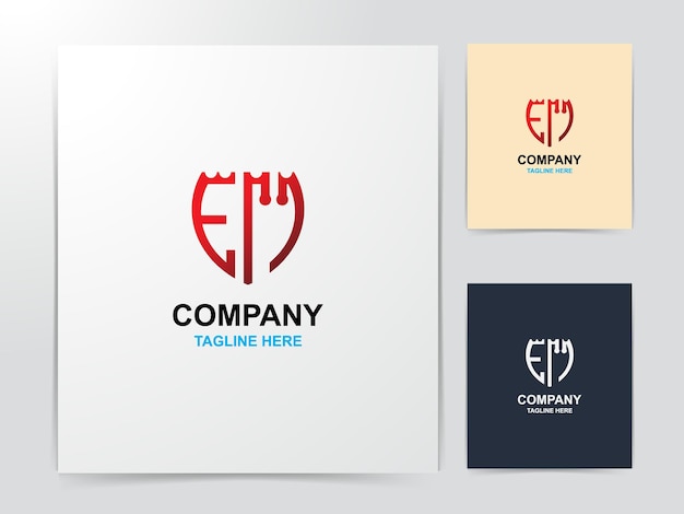 Kreatywny Projekt Logo Monogram Em