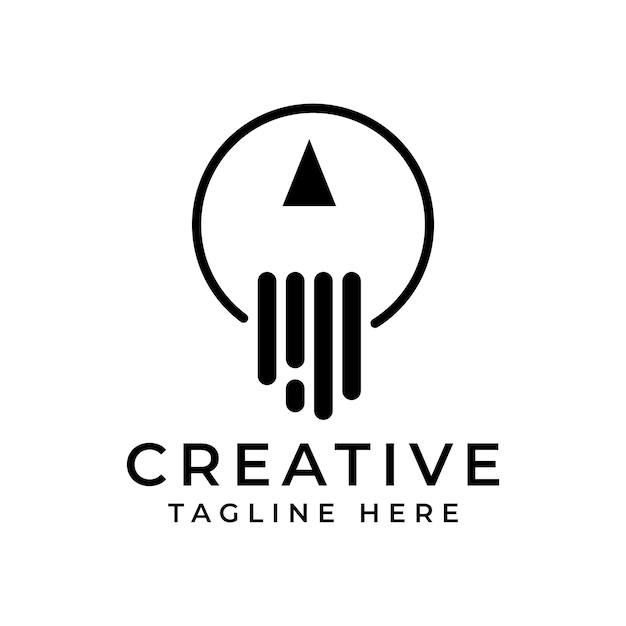 Plik wektorowy kreatywny projekt logo ołówka