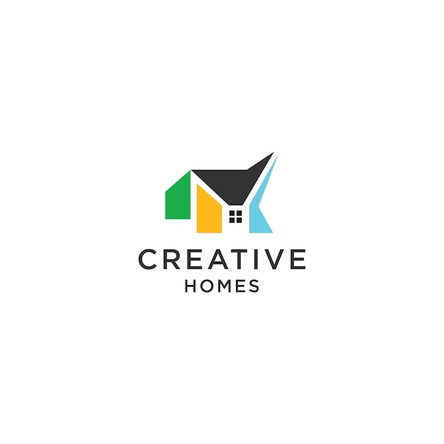 Kreatywny Projekt Logo. Wektor Domu I Budynku