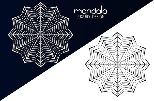 Kreatywny Projekt Mandali Wektor Luksusowy Szablon Mandali Nowoczesna Mandala Designeps1eps