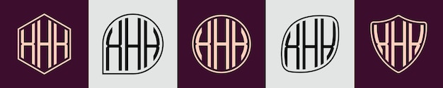 Kreatywny Prosty Początkowy Monogram Xhk Logo Designs