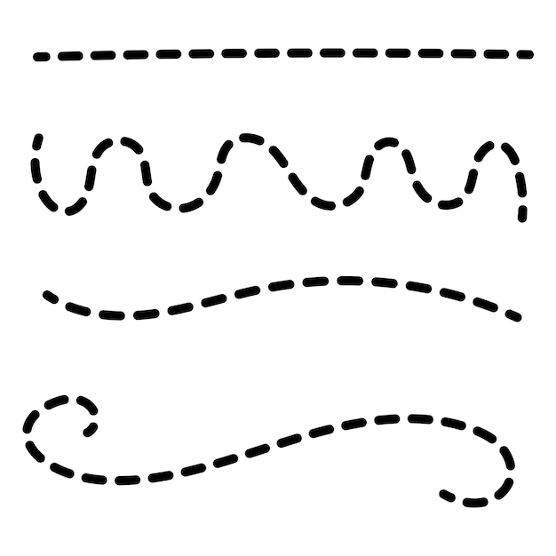 Kreatywny styl dot dash doodle, sztuka, modny projekt, ilustracja wektorowa