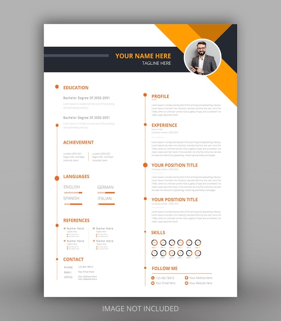 kreatywny szablon cv CV do druku