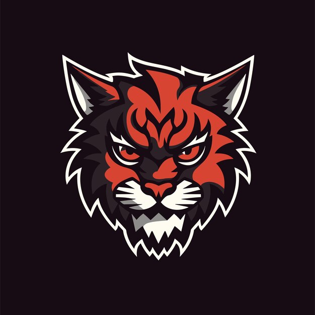 Plik wektorowy kreatywny szablon logo cougar esport design