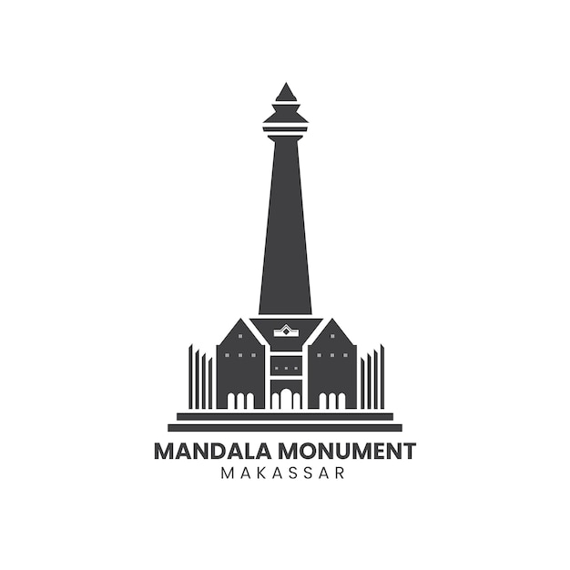 Kreatywny Szablon Logo Mandali Pomnik Makassar