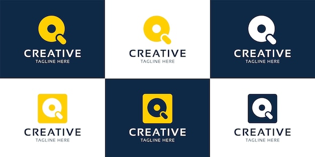 Kreatywny Szablon Projektu Logo Alfabetu Początkowego Q