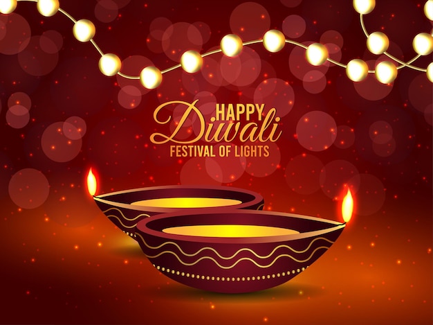 Kreatywny Wektor Karty Z Pozdrowieniami Z Okazji Obchodów Diwali