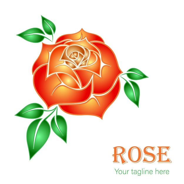 Plik wektorowy kreatywny wektor projektowania logo róży