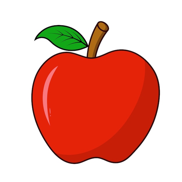 Kreatywny wektorowy projekt kreskówek Apple