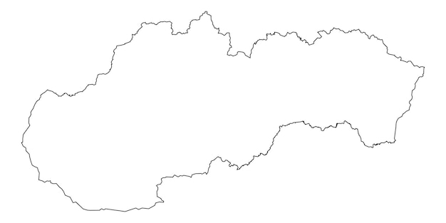 Kres projektu mapy Słowacji Ilustracja mapy