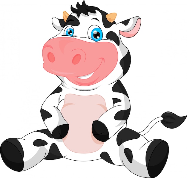 Plik wektorowy kreskówka cute baby cow