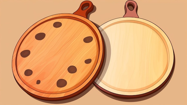 Plik wektorowy kreskówka drewnianej miski i zegara
