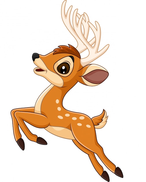 Plik wektorowy kreskówka dziecko jelenie skoki