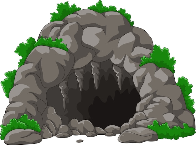 Plik wektorowy kreskówka jaskini ze stalaktytami